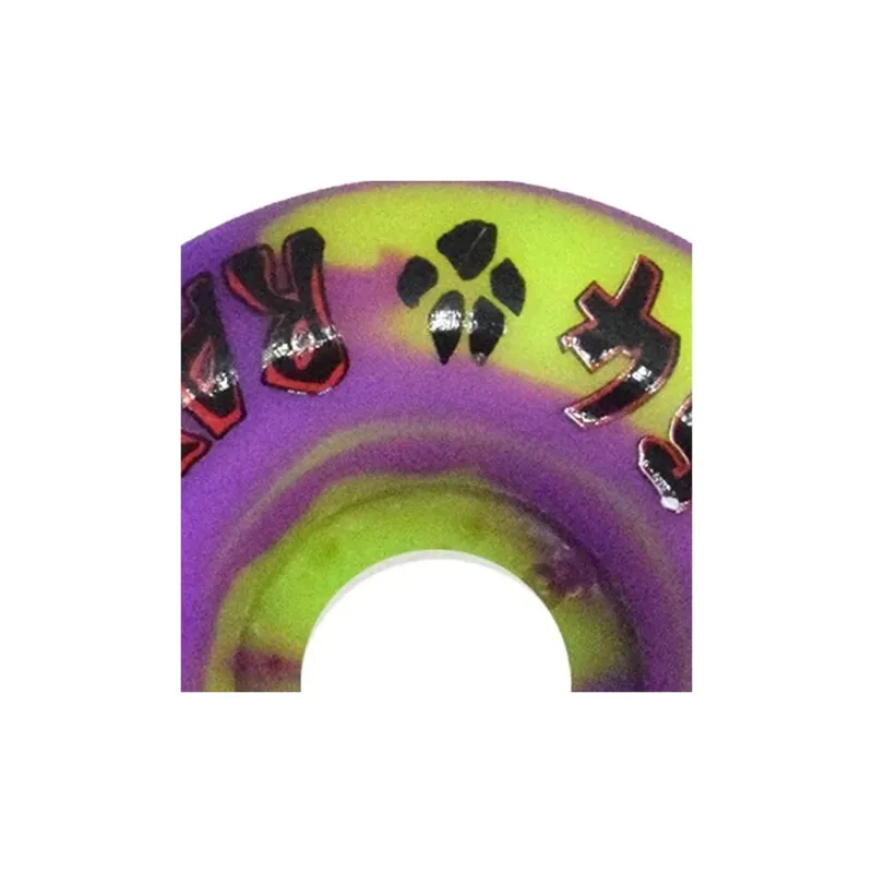 DOGTOWN Skateboard Wheels Land Surfboards 54mm X 99a-Purple/Yellow Swirl-4