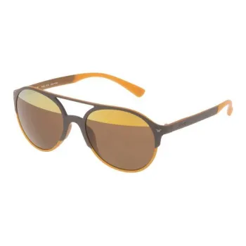 Police Injection Molded Aviator Sunglasses Unisex Brown