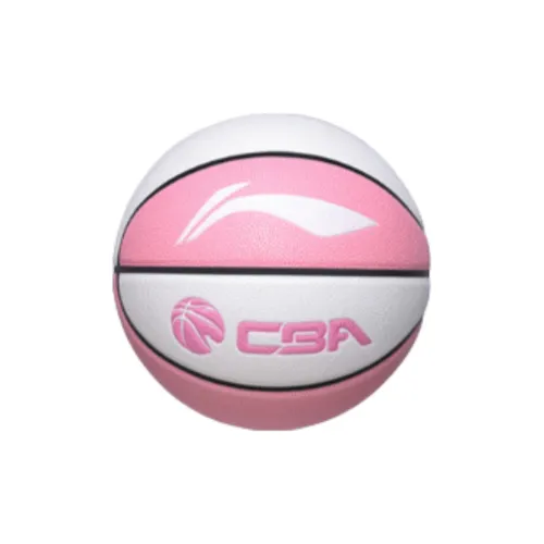 LiNing CBA Collection PU Basketball Pink White Size 7 Training Unisex