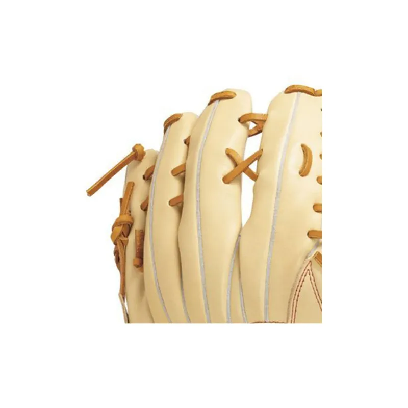 Mizuno Baseball Gloves Pitching Glove Top Grain Cow Leather Unisex Milk White-5