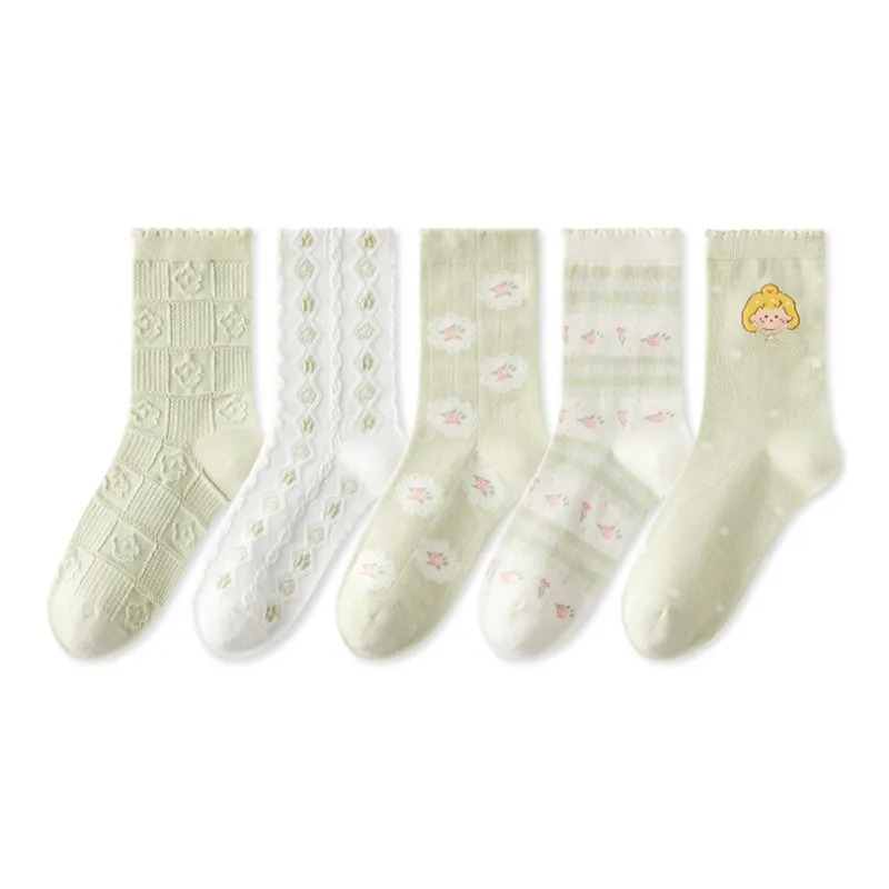 Caramella Mid Calf Socks Women's 5 Pack-1