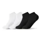 [No-Show Socks]2 White+2 Black