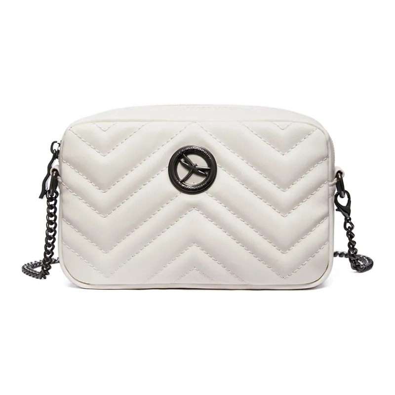 RED DRAGONFLY Polyurethane With Synthetic Leather Shoulder Bag Regular Women's Black/Ecru/White-6