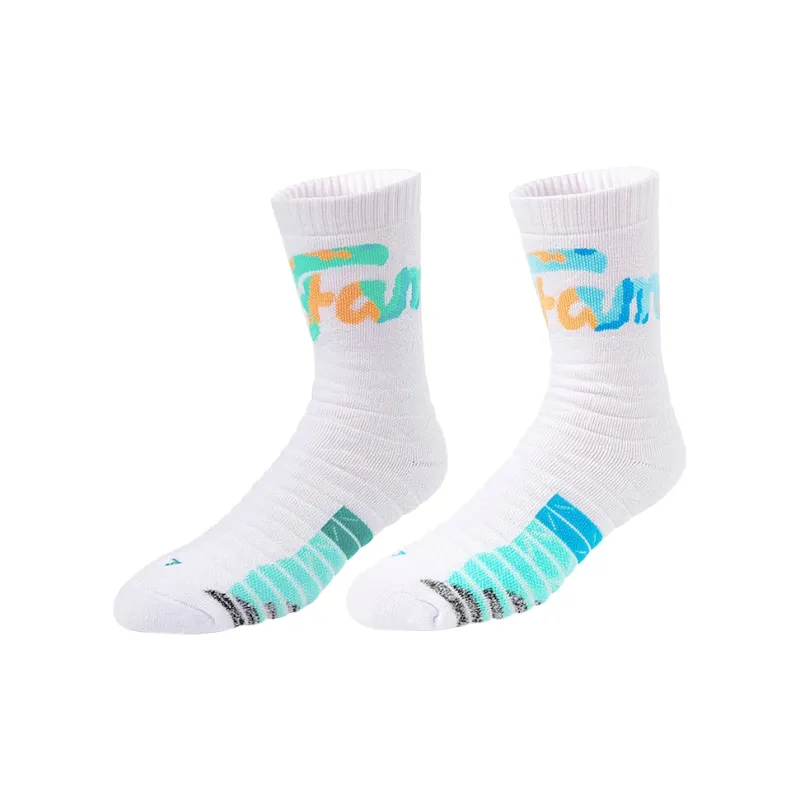 BKCXZICE Crew Thickened Stripes Gradient Basketball Socks Unisex Combo Set-3