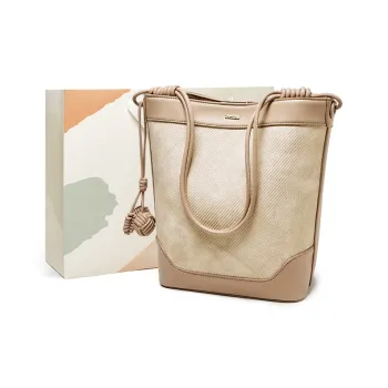 15 MINS Synthetic Leather Shoulder Bag Crossbody Bag Large Size Women's Apricot