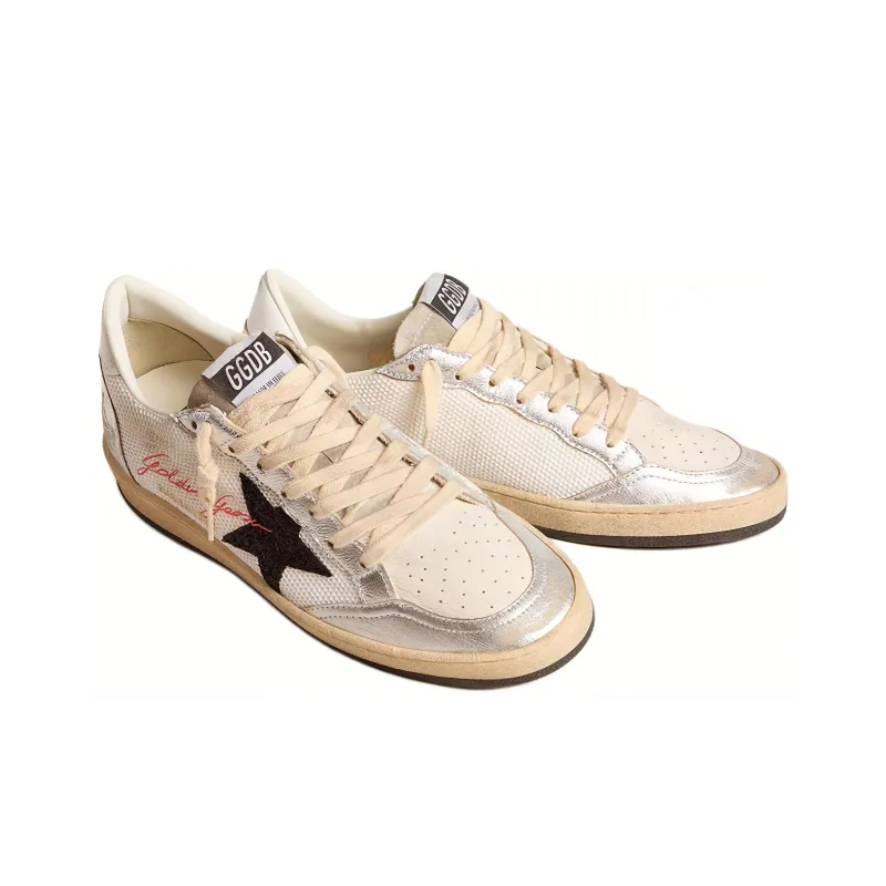 Golden Goose Ballstar Metallic-panel Leather Sneakers-2