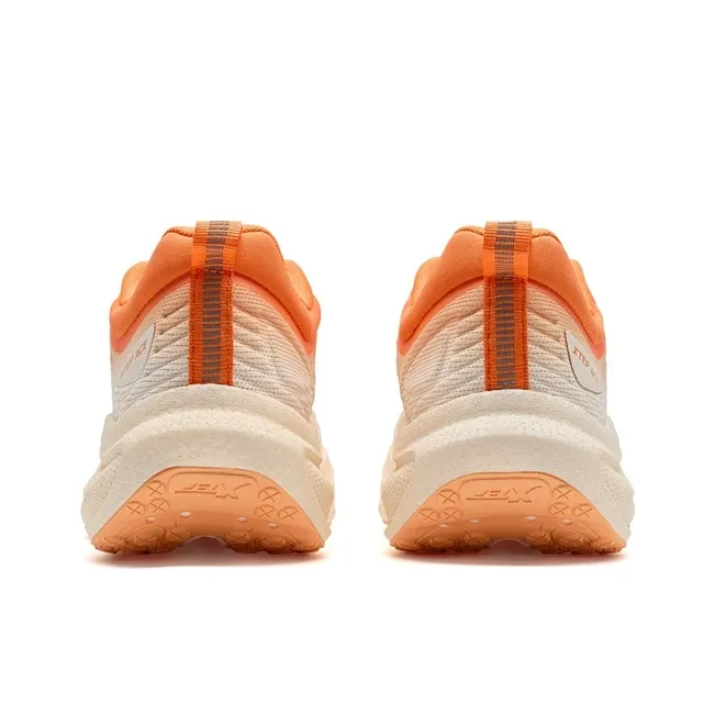 XTEP Cushioning Wear Resistant Low Top Running Shoes Men's Lava Orange/Light Apricot-5