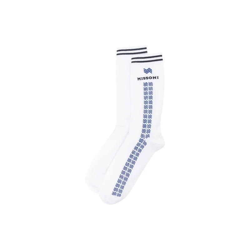 MISSONI Mid-Calf Socks Men's 1 Pack White-0