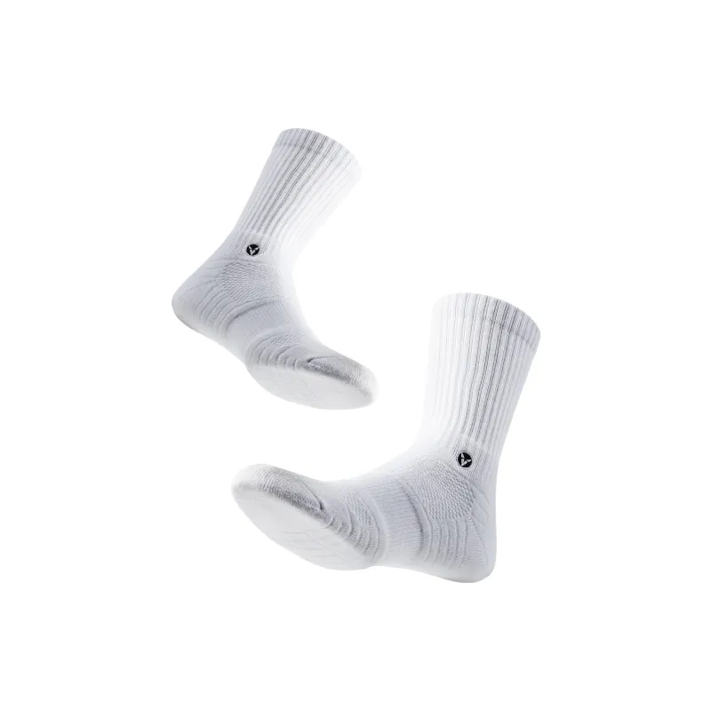 VEIDOORN Mid Calf Socks Unisex 2 Pack White-1