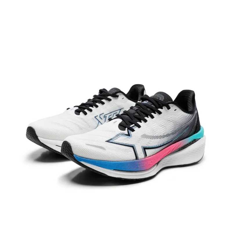 XTEP 360X SE Cushioning Breathable Low Top Running Shoes Men's White Black-2