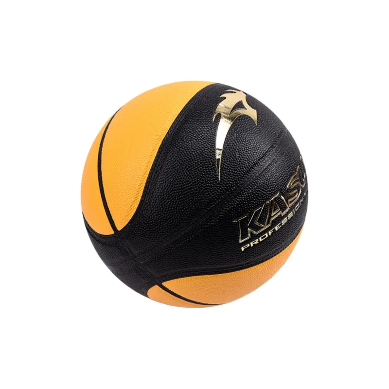 KASUP PU Basketball Black Yellow Size 7 Ball Training Unisex-3