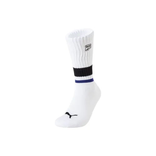 PUMA Mid Calf Socks Unisex 1 Pack White