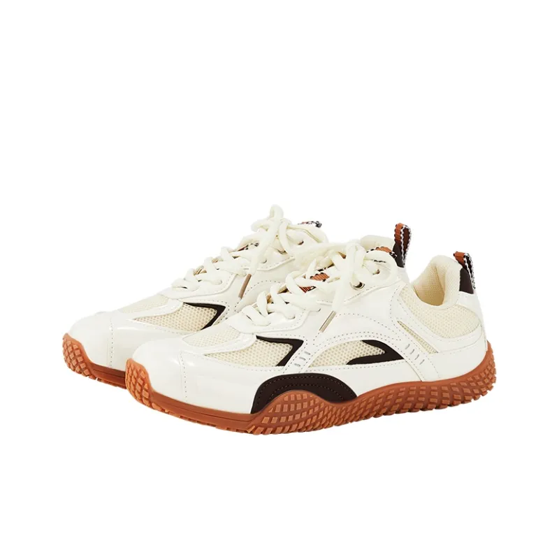 KARLIE KELLER Durable Breathable Moisture Wicking Low Top Running Shoes Women's Raw Pips Rubber White-1