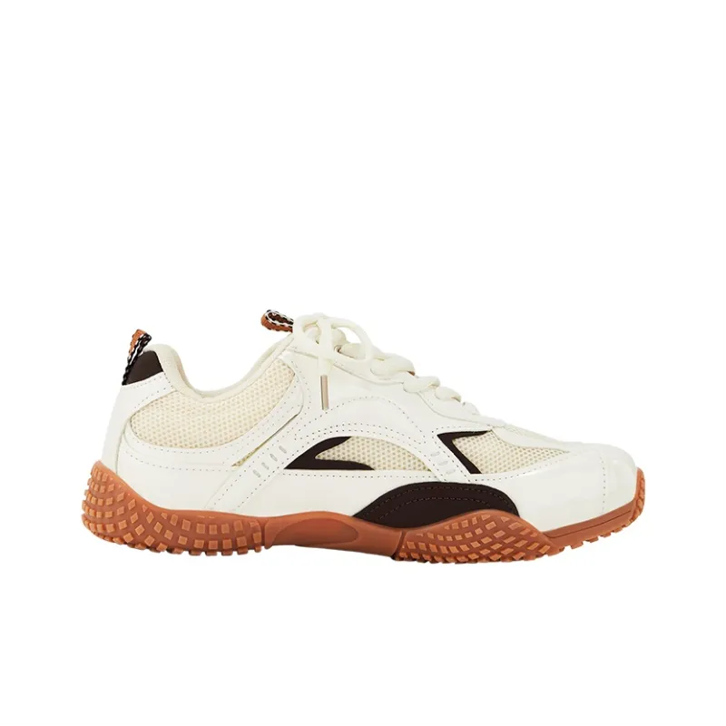 KARLIE KELLER Durable Breathable Moisture Wicking Low Top Running Shoes Women's Raw Pips Rubber White-3