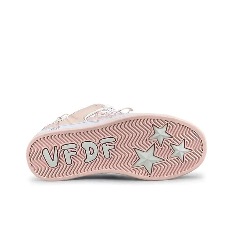 VFDF Anti Slip Wear Resistant Low Top Skateboard Shoes Women's Pink Spider-5