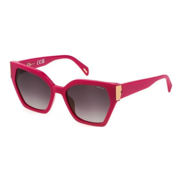 Police Plastic Irregular Shape Sunglasses Women's Pink-0
