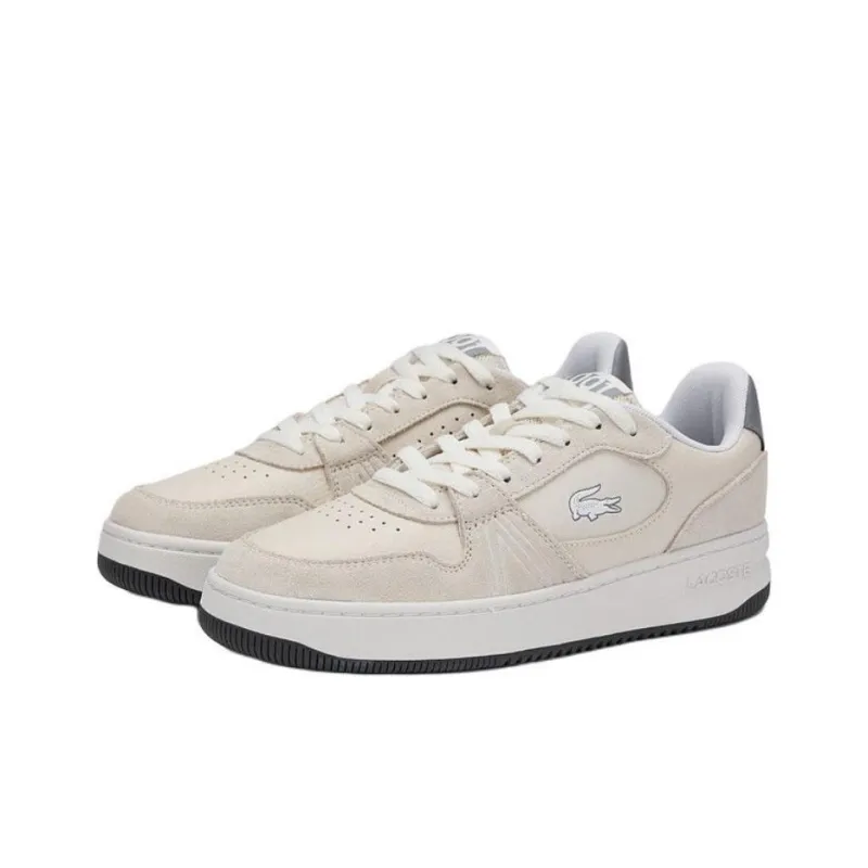 LACOSTE Low Top Skateboard Shoes Men's Ecru-3
