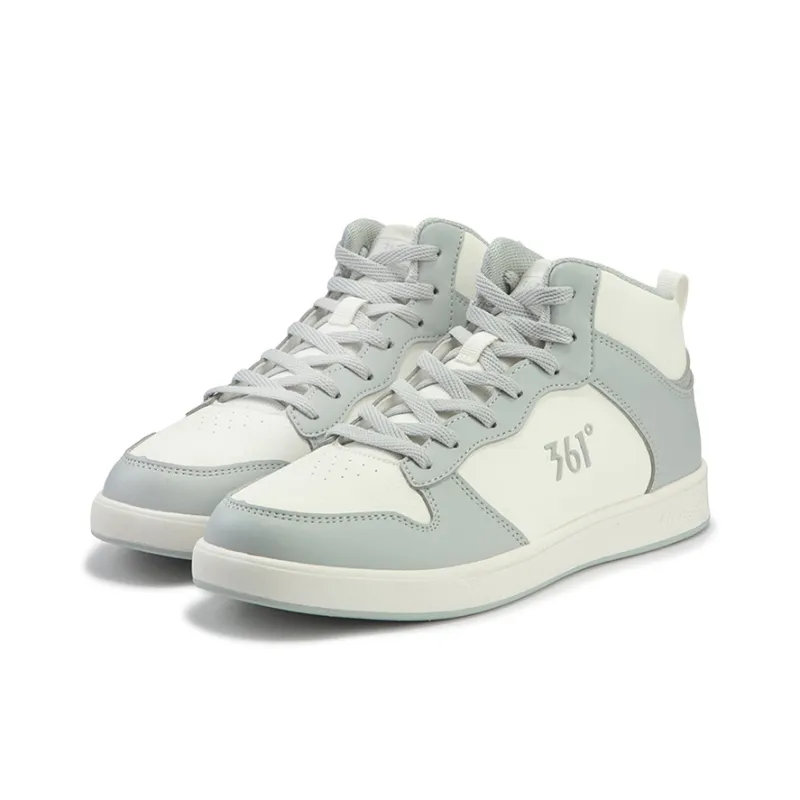 361° Air Force One Anti Slip Wear Resistant Mid Top Skateboard Shoes Women's Gray-2