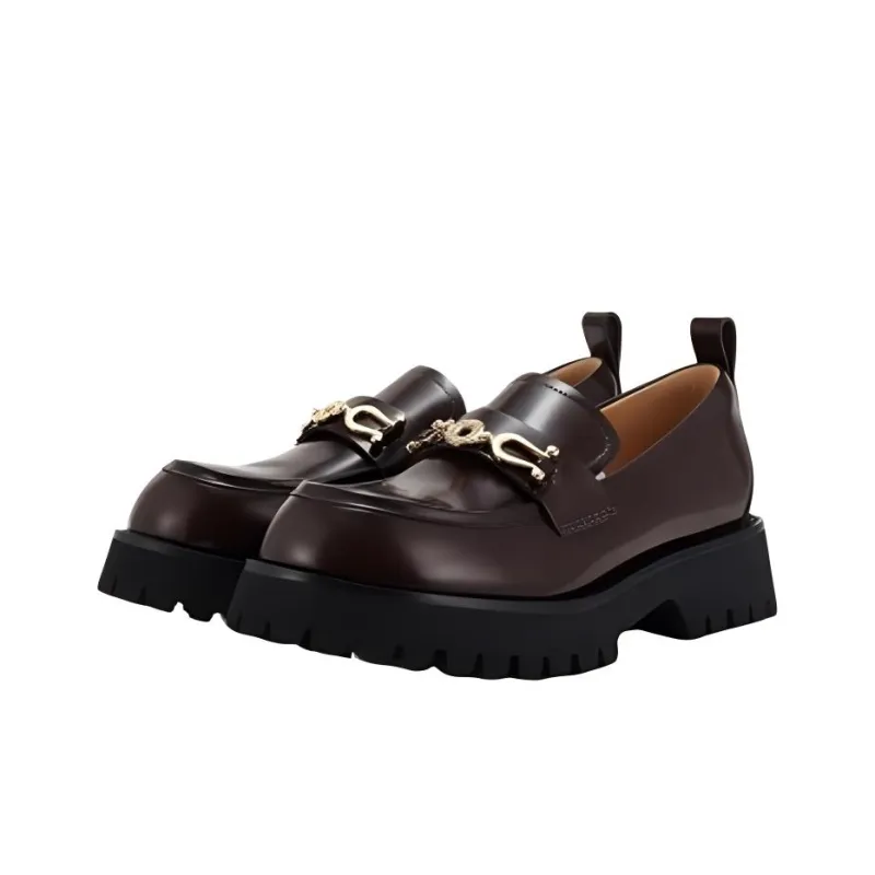 Teenie Weenie Loafers Women's Black/Burgundy-7