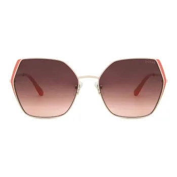 GUESS Metal Irregular Shape Sunglasses Women's Gold