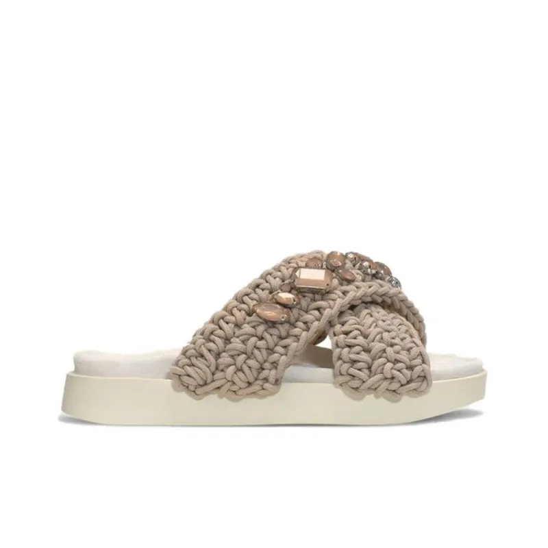 Inuikii Slide Slippers Women's Taupe-1