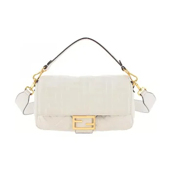 FENDI By Marc Jacobs Baguette Medium White Leather Bag