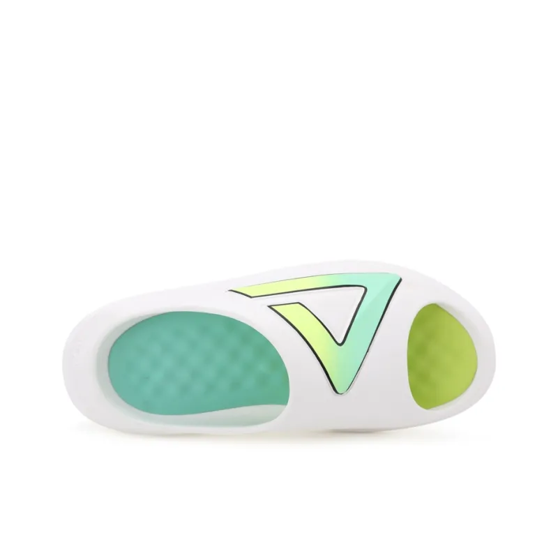 PEAK Very Small Fat Drag Slide Slippers Unisex Canvas White/Green-3