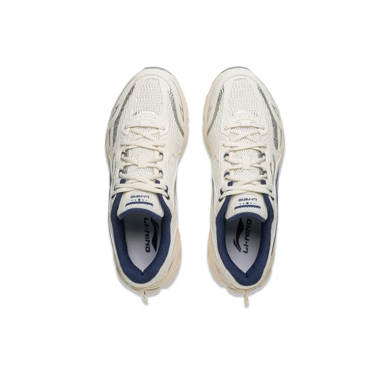 LiNing Shake 2.0 Anti Slip And Wear Resistant Breathable Low Top Casual Running Shoes Men's White Blue-3
