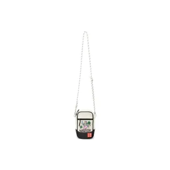 LiNing BILLIONAIRE BOYS CLUB Collaboration Polyester Shoulder Bag, Crossbody Bag Regular Unisex Ecru & Black