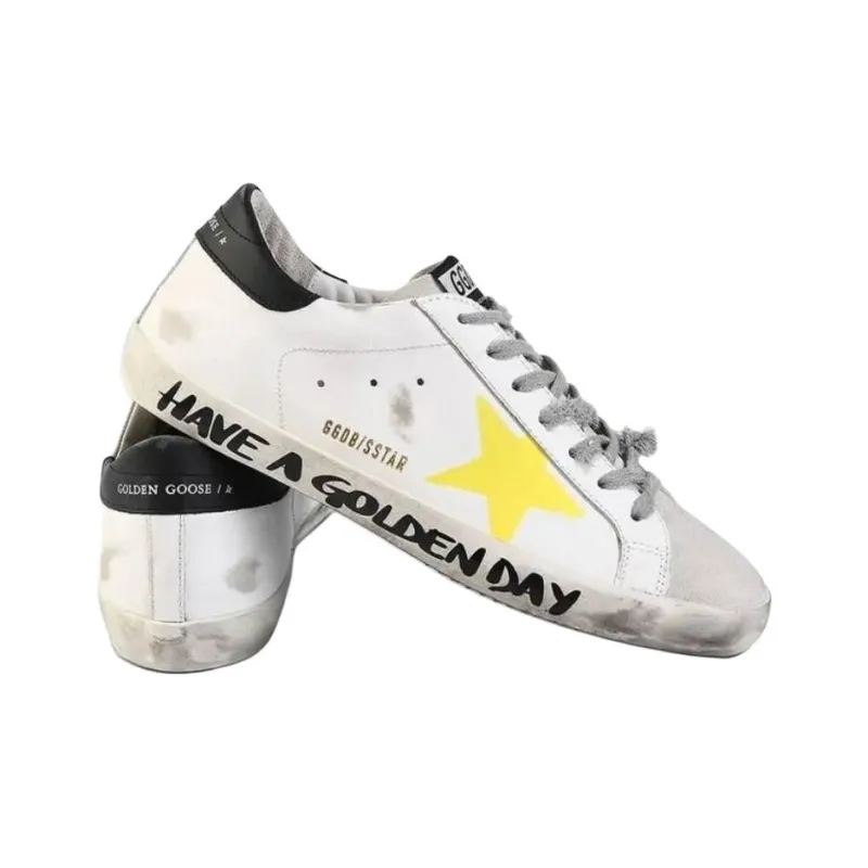 Golden Goose Super Star Low Top Skateboard Shoes Men's White-2