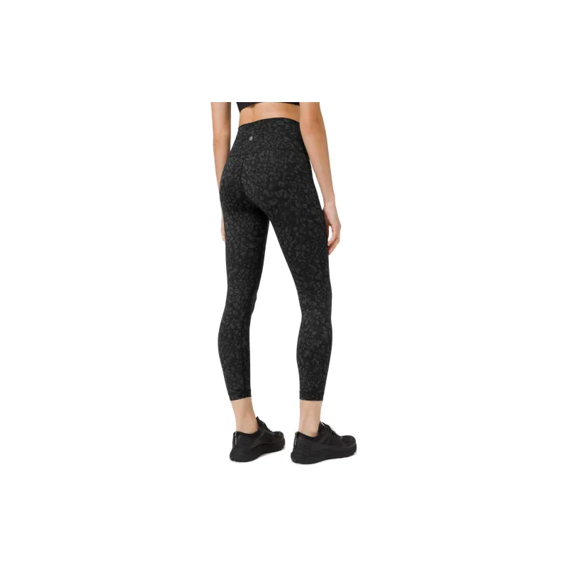 Lululemon Wunder Under Athletic Trousers Women's Camouflage Charcoal Black Mixed Color-1