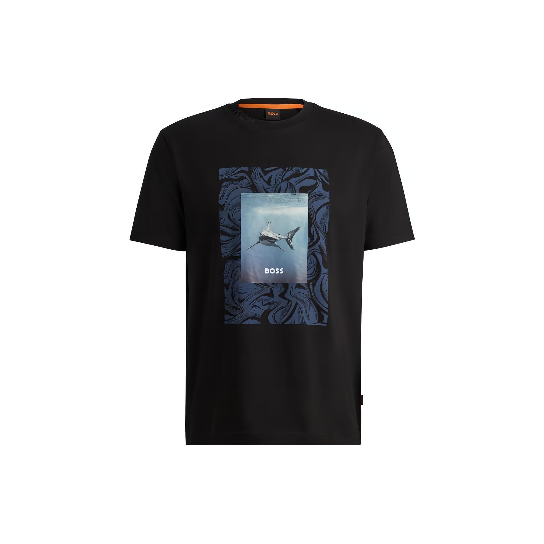 【送料&関税込】Hugo Boss T-shirt With Logo HUGO - T-shirt with logo print - Black