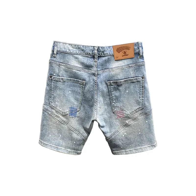 SANTASTIC Denim Shorts Unisex Blue-1