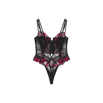 Victoria's Secret Roja Teddy Bodysuits Women's Black