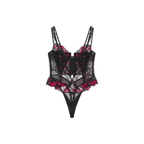 Victoria's Secret Roja Teddy Bodysuits Women's Black