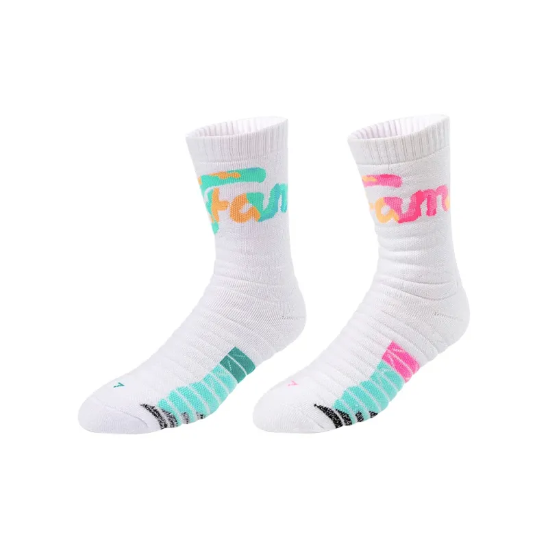 BKCXZICE Crew Thickened Stripes Gradient Basketball Socks Unisex Combo Set-1