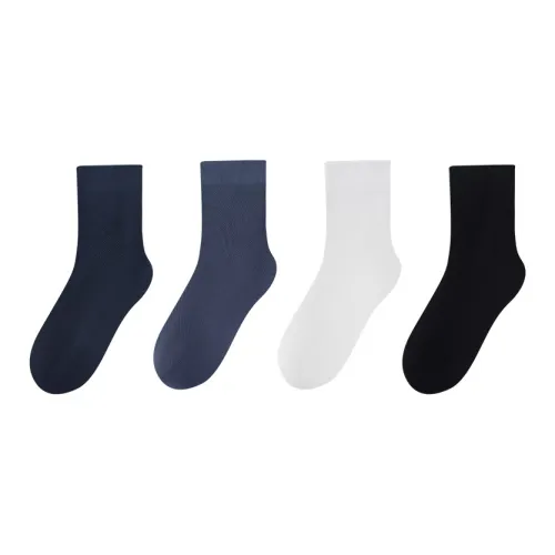 MIIOW Mid-Calf Socks Men's 4 Pack