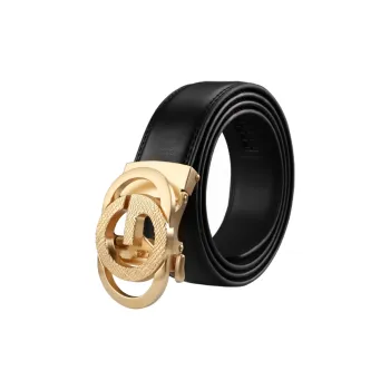 15 MINS Genuine Leather Automatic Buckle For Young People Cow Split Leather Leather Belts Men's Width  3.5cm