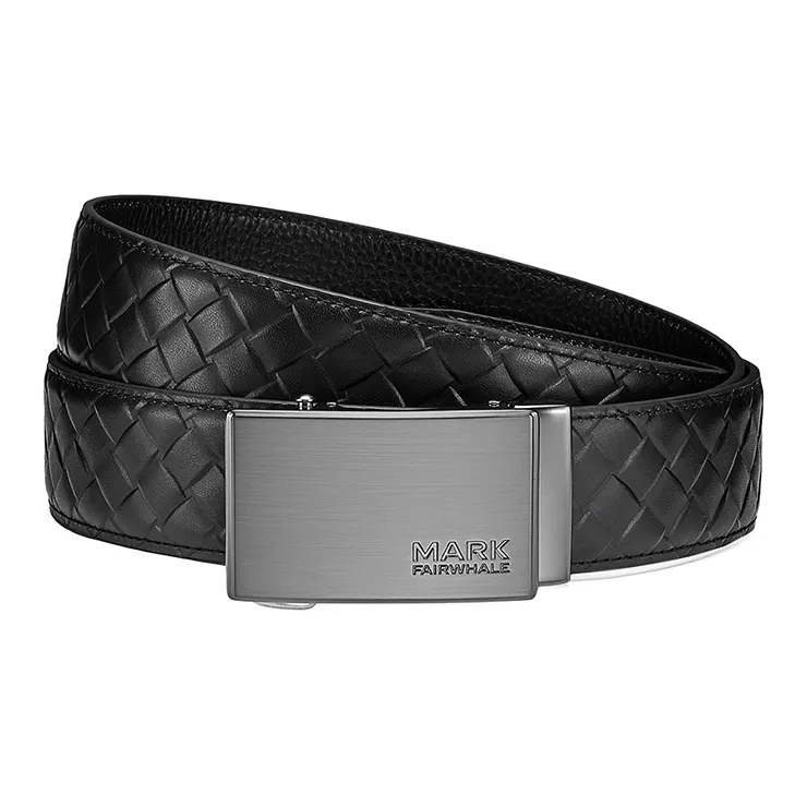 FAIRWHALE Casual Matte Business Automatic Buckle Genuine Leather Belt Top Grain Cow Leather Belts Men's Width 3.5CM-2