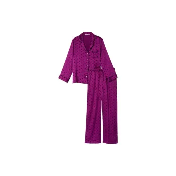 Victoria's Secret Satin Long Pajama Set Pajama Set Women's Purple