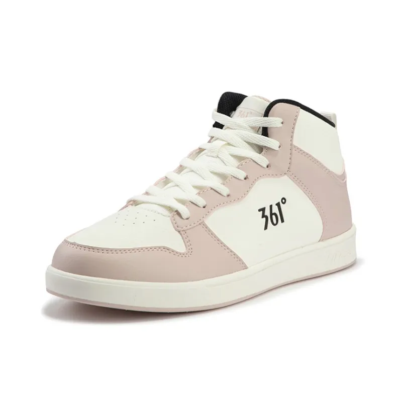 361° Air Force One Anti Slip Wear Resistant Mid Top Skateboard Shoes Women's Fresh Pink-1
