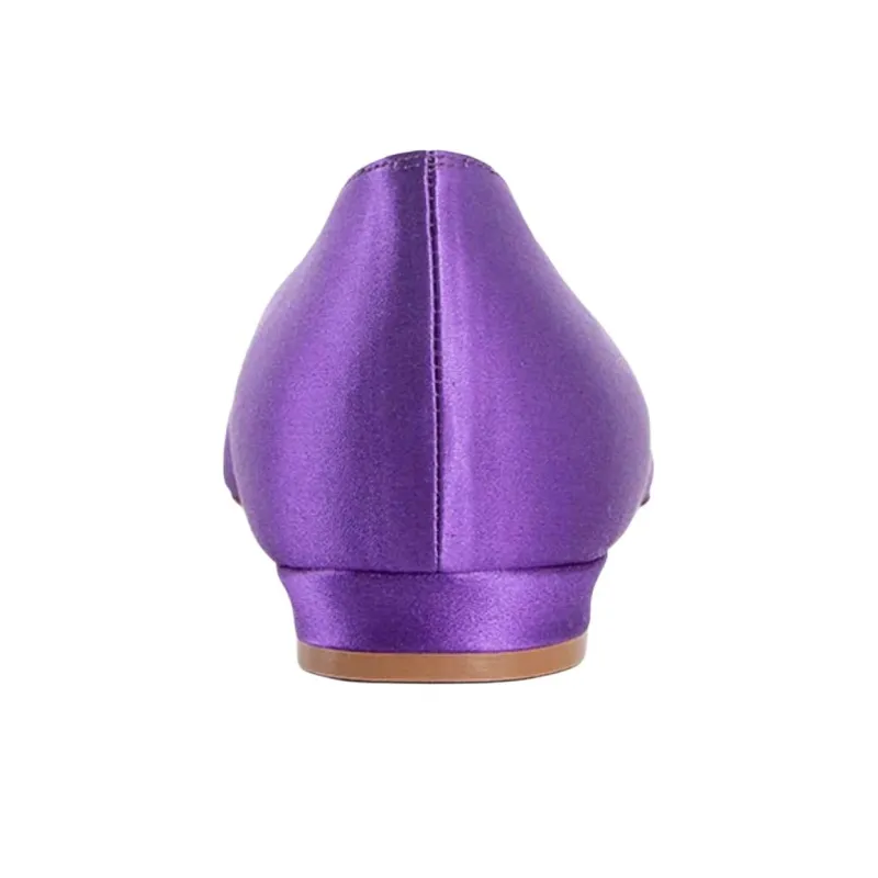 MANOLO BLAHNIK Hangisi Casual Single Shoes Women's Purple-4