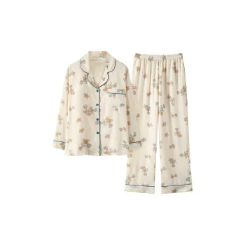 Qiao Ni Tong Pajama Set Women's Apricot