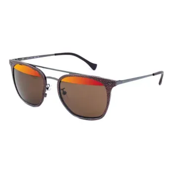 Police Metal Aviator Sunglasses Women's Brown