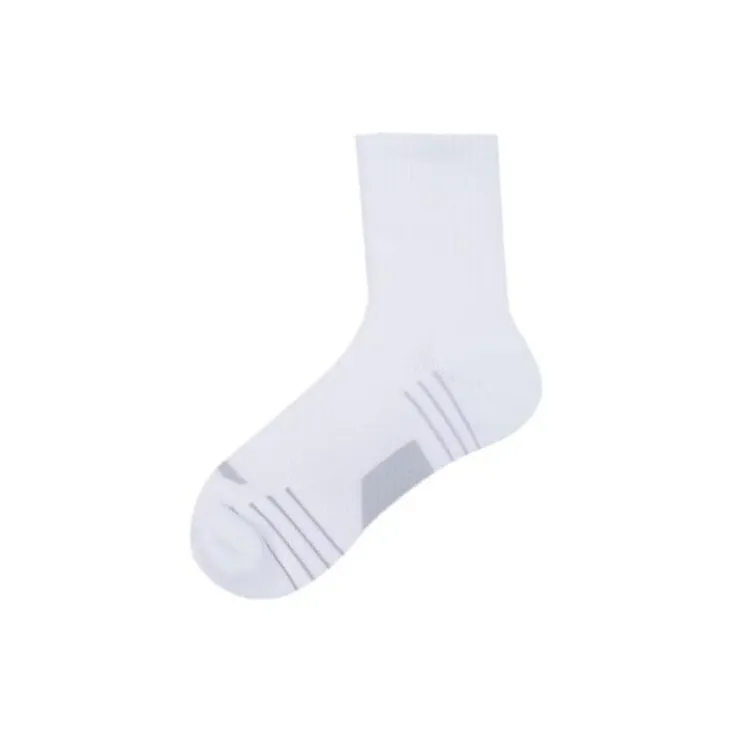 LiNing Fitness Series Mid Calf Socks Unisex 1 Pack Standard White-1