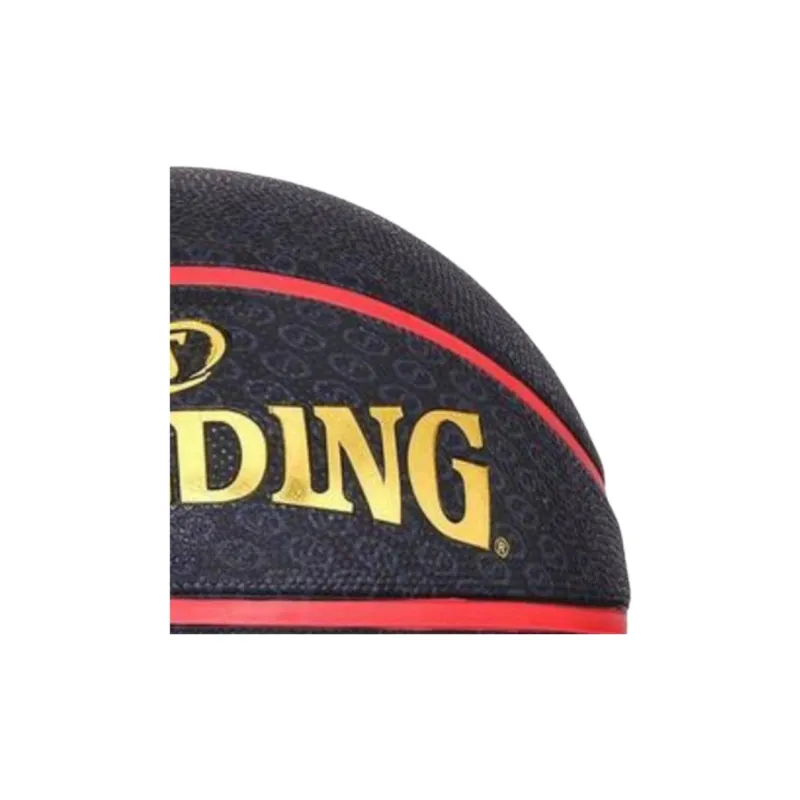 SPALDING Size 7 Indoor Outdoor Universal Basketball Rubber Black Red Gold-4