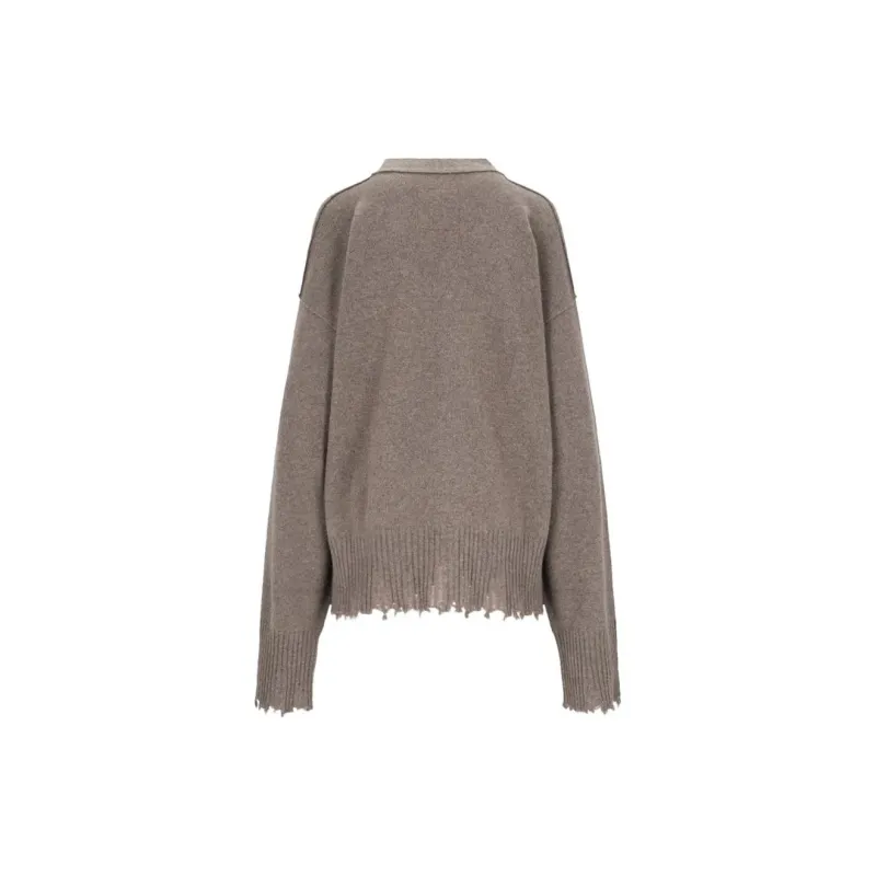 UMA WANG Raw Cut V Neck Cardigan-1