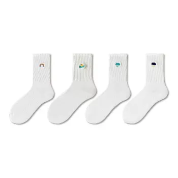 Moremoli Mid Calf Socks Unisex 4 Pack