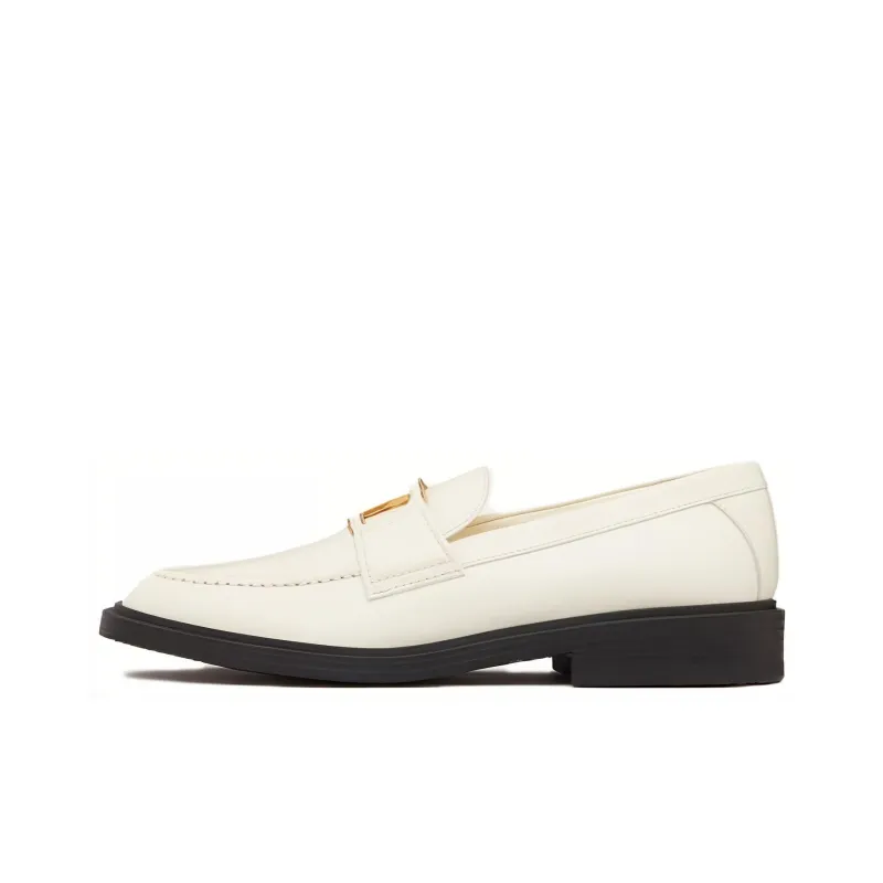 Valentino VLogo Signature Loafers 1cm Women's White-0