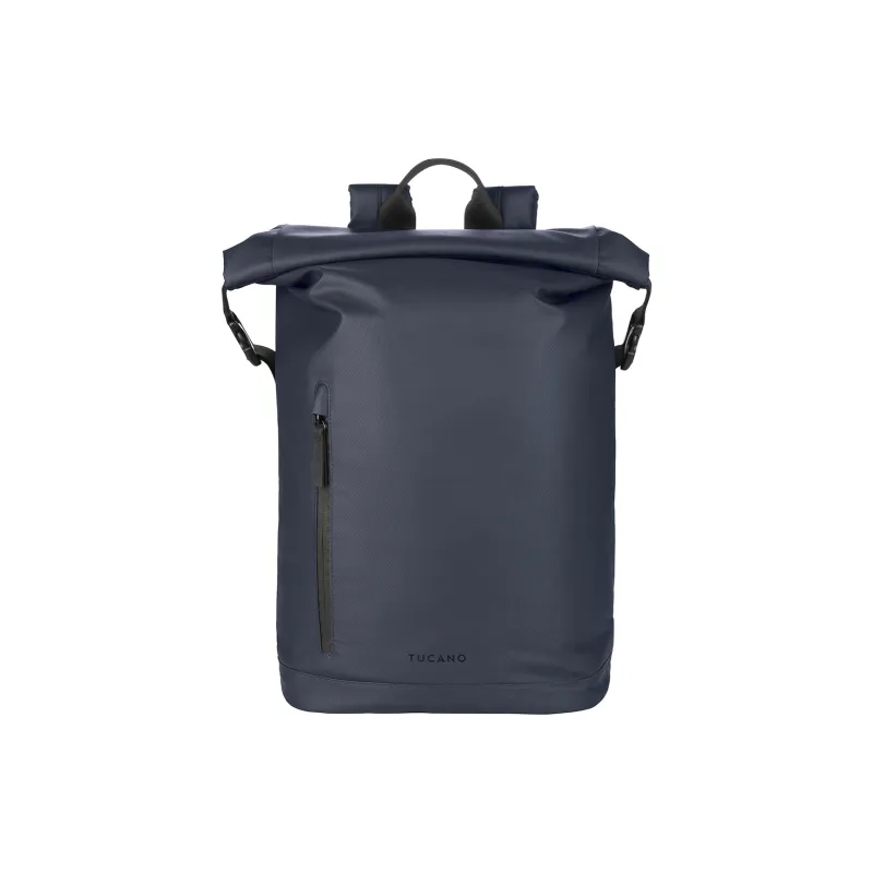TUCANO Polyester With Leather Film Carry Backpack Medium Size Unisex Black/Blue/Army Green-4